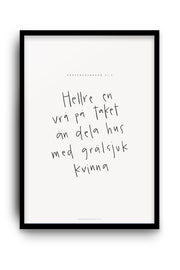 Poster: Hellre en vrå på taket