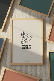 Poster med duva: Hopp & framtid