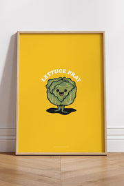 Färgglad poster: Lettuce pray