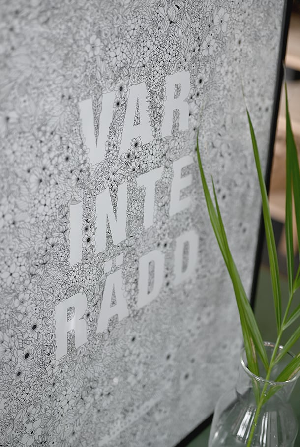 Poster med blommor: Var inte rädd