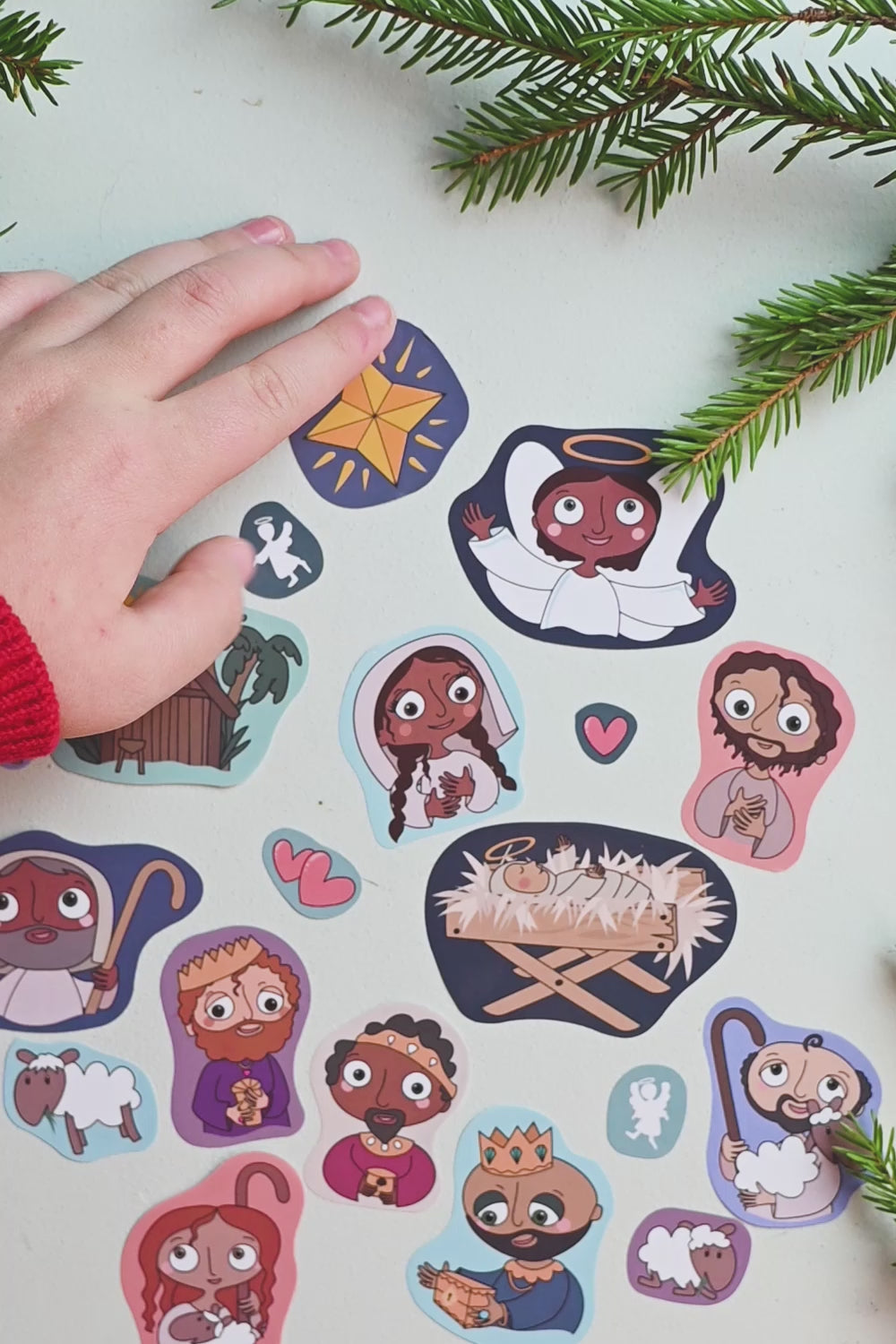 Ladda video: Klistermärkesark: Jesu födelse