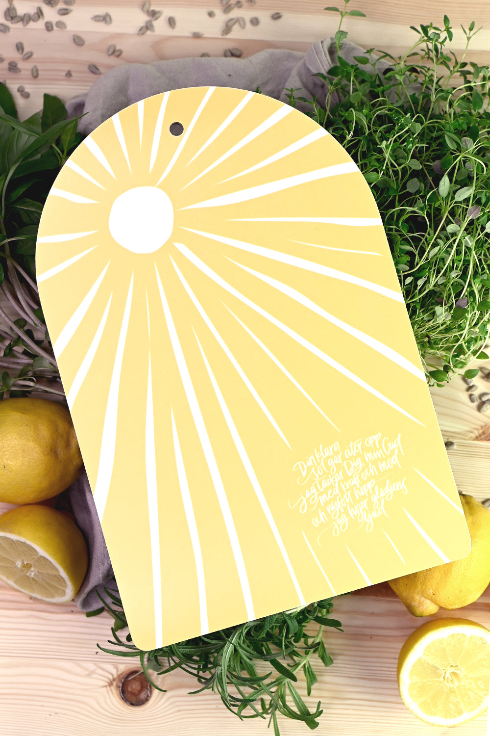 Serveringsbräda: Din klara sol går åter opp