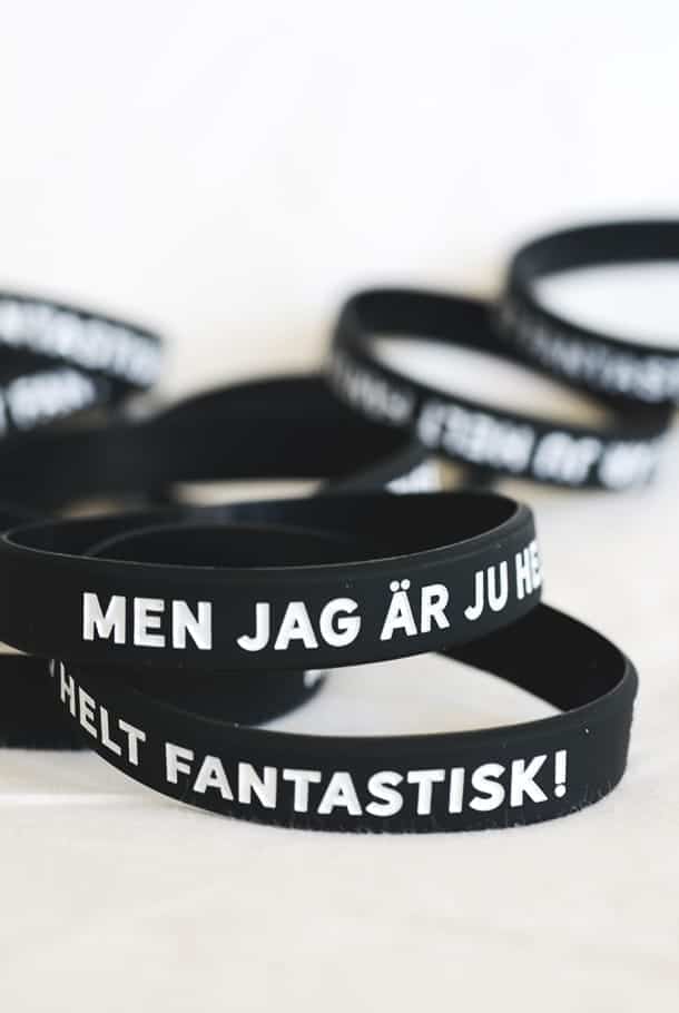 Silikonarmband i svart i vuxenstl: Men jag är ju helt fantastisk!
