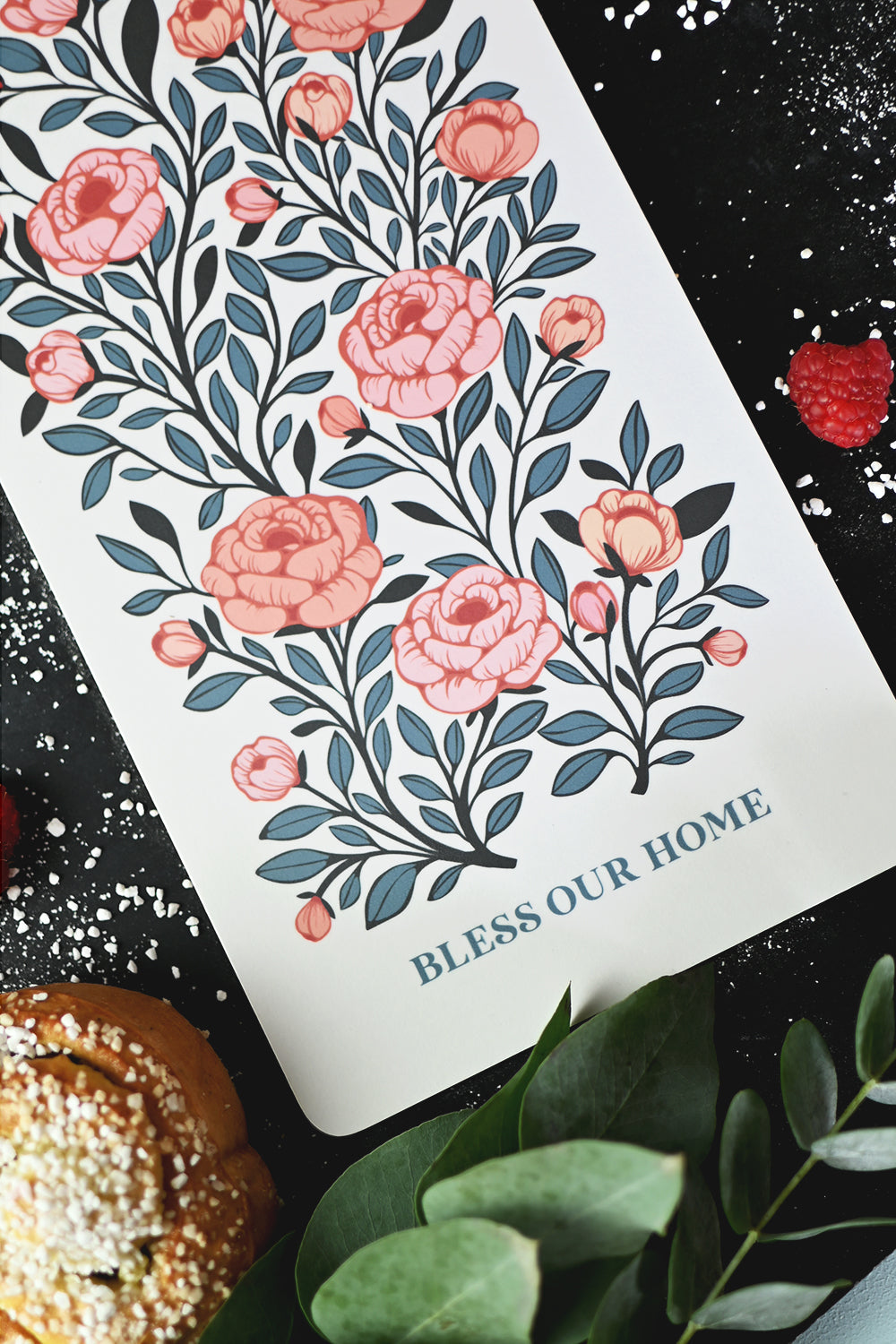 Avlång serveringsbräda: Bless our home