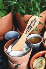 Butter knife in Swedish birch: Gode Gud välsigna maten, amen