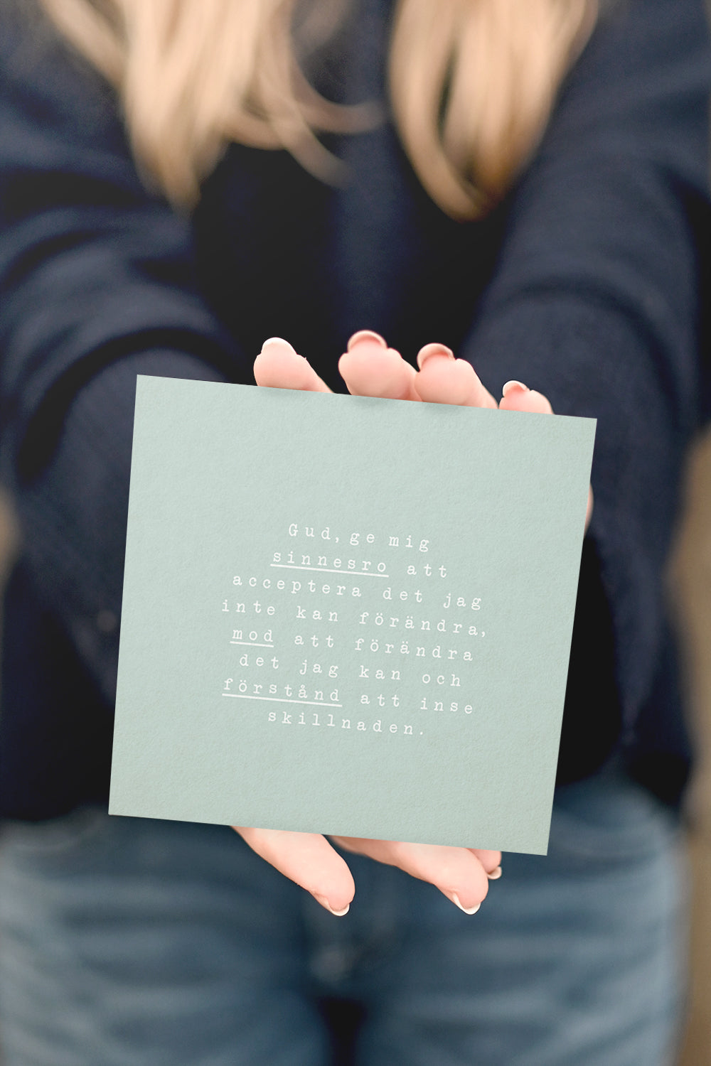 Kvadratiskt kort: Gud, ge mig sinnesro