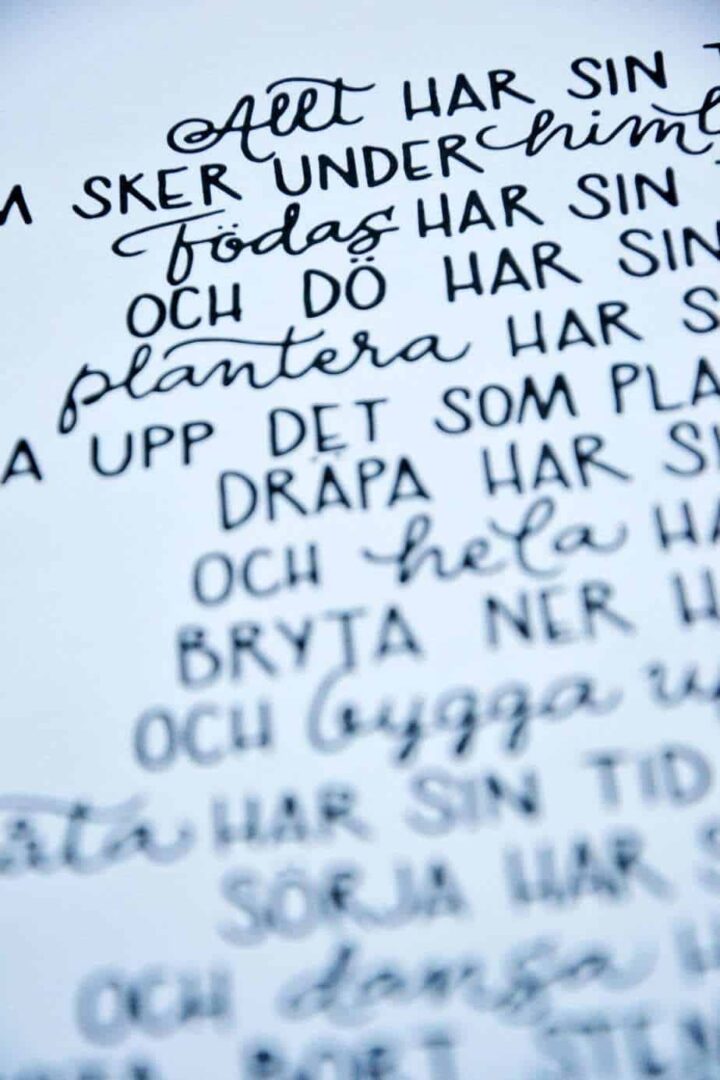 A3-poster av Fia Lotta Jansson Design: Allt har sin tid - Me & My House Store