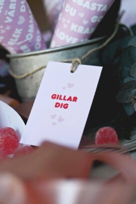 Små etiketter i 4-pack: Gillar dig