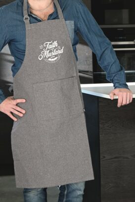 Förkläde i kraftig, återvunnen bomull: Faith like a Mustard seed - Me & My House Store